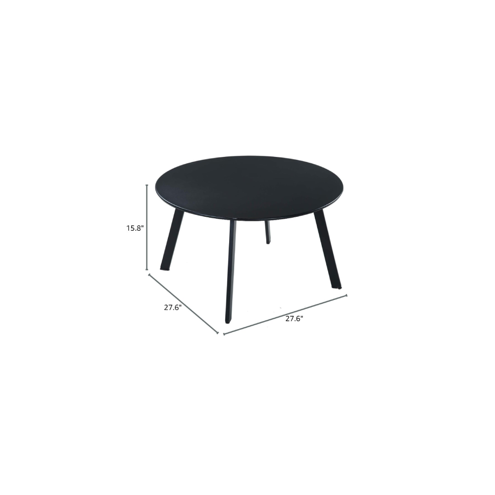 Round Steel Patio Coffee Table