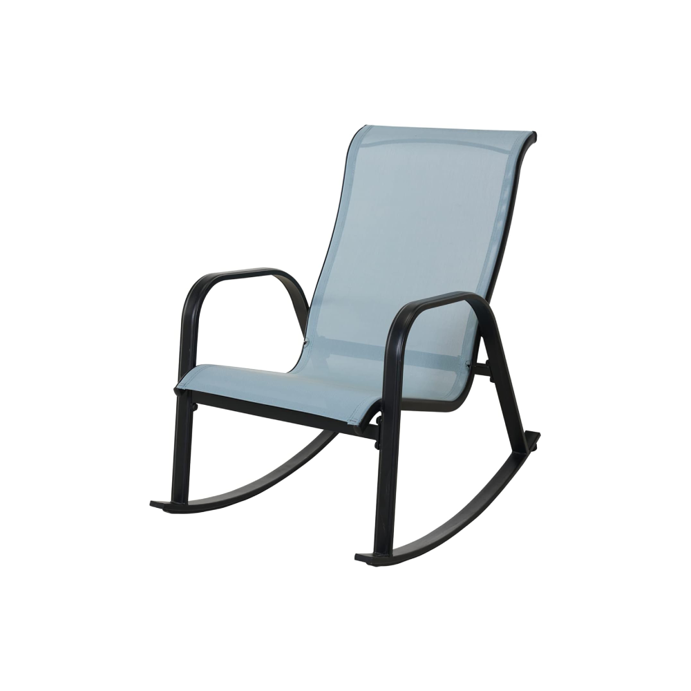 Outdoor Mesh Sling Rocking Chair(Blue)