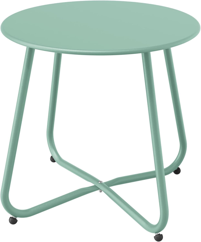 Outdoor Weather-Resistant Metal Round Side Table