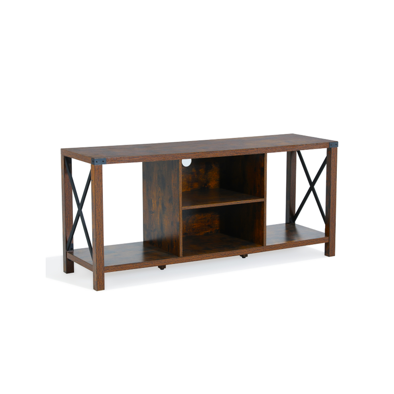 EVAJOY TV Stand,  55” Television Stand , Industrial Style Wooden TV Cabinet