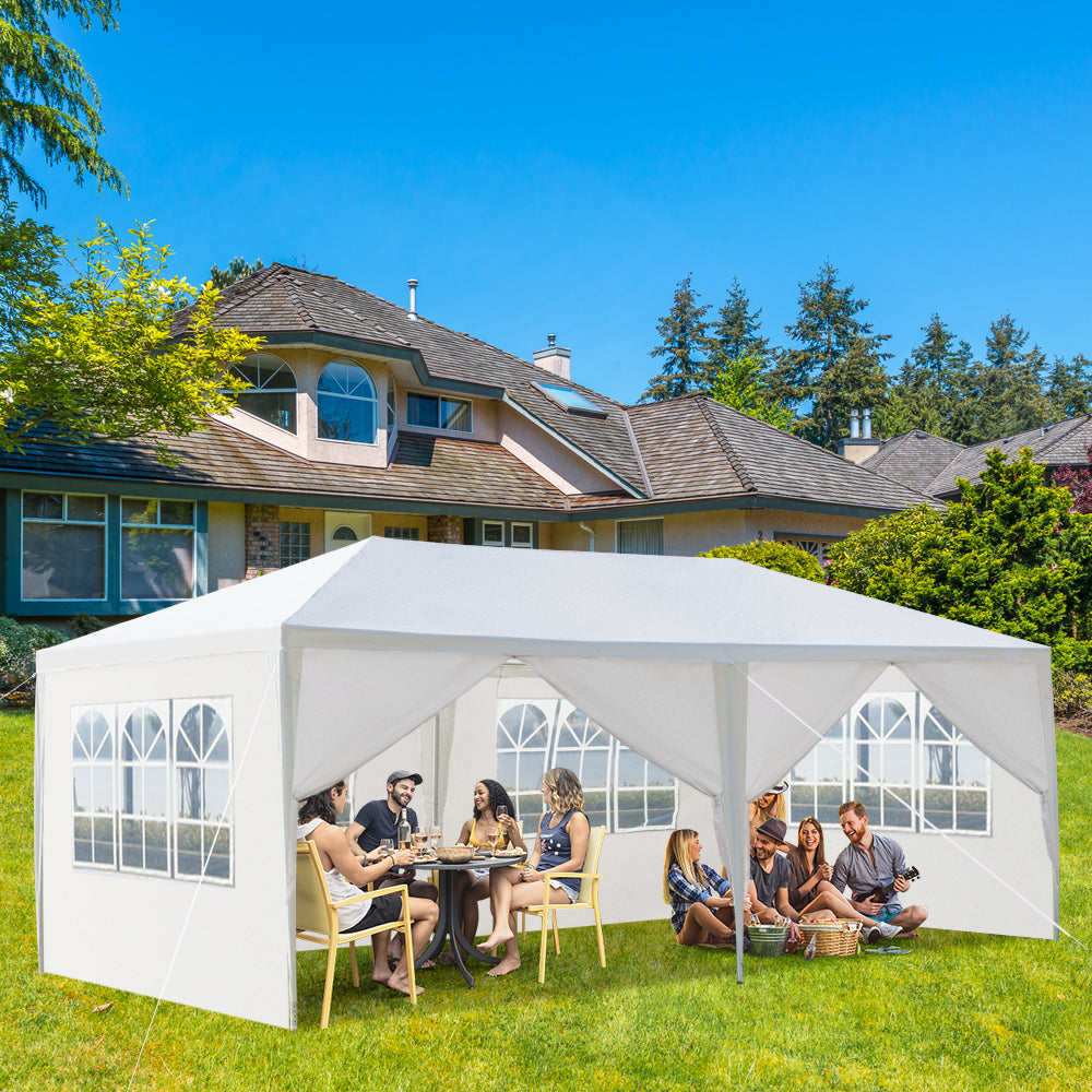 10'x20' Outdoor Party Tent with 6 Removable Sidewalls, Waterproof Canopy Patio Wedding Gazebo