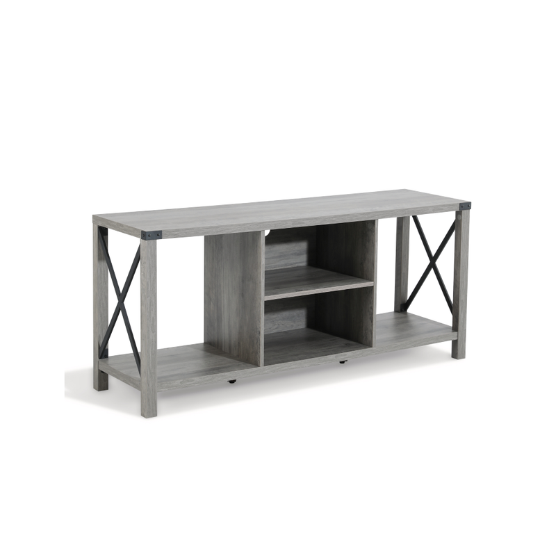 EVAJOY TV Stand,  55” Television Stand , Industrial Style Wooden TV Cabinet