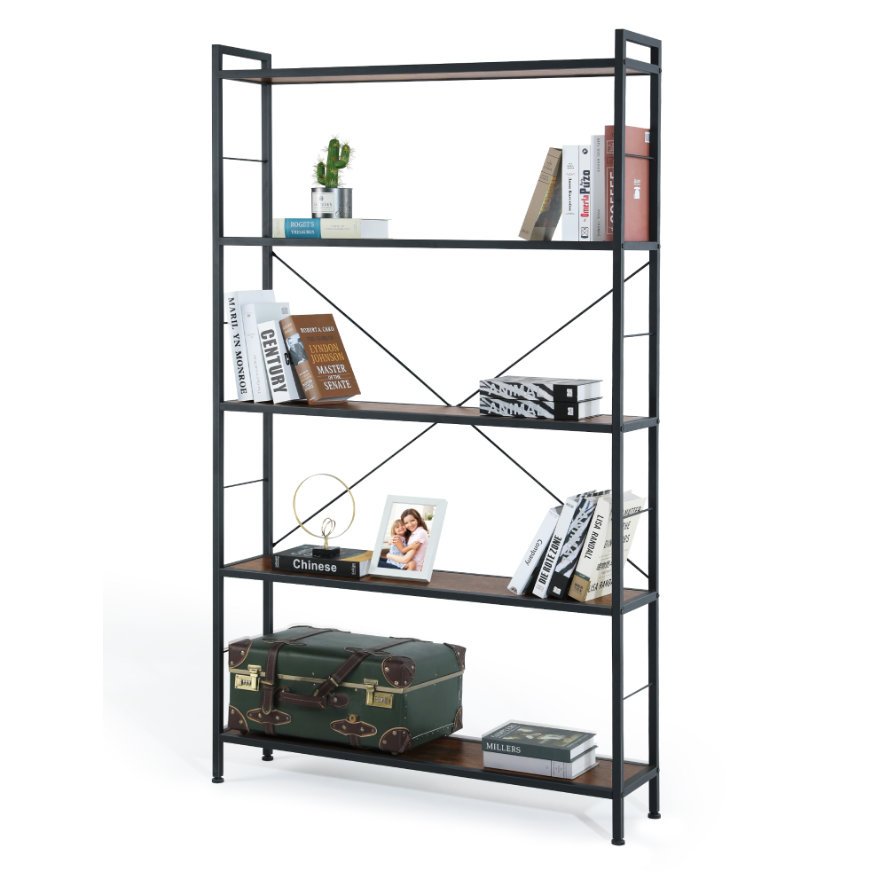 Evajoy HOF001 5-Shelf Bookcase, Modern Freestanding Bookshelf for Storage and Display