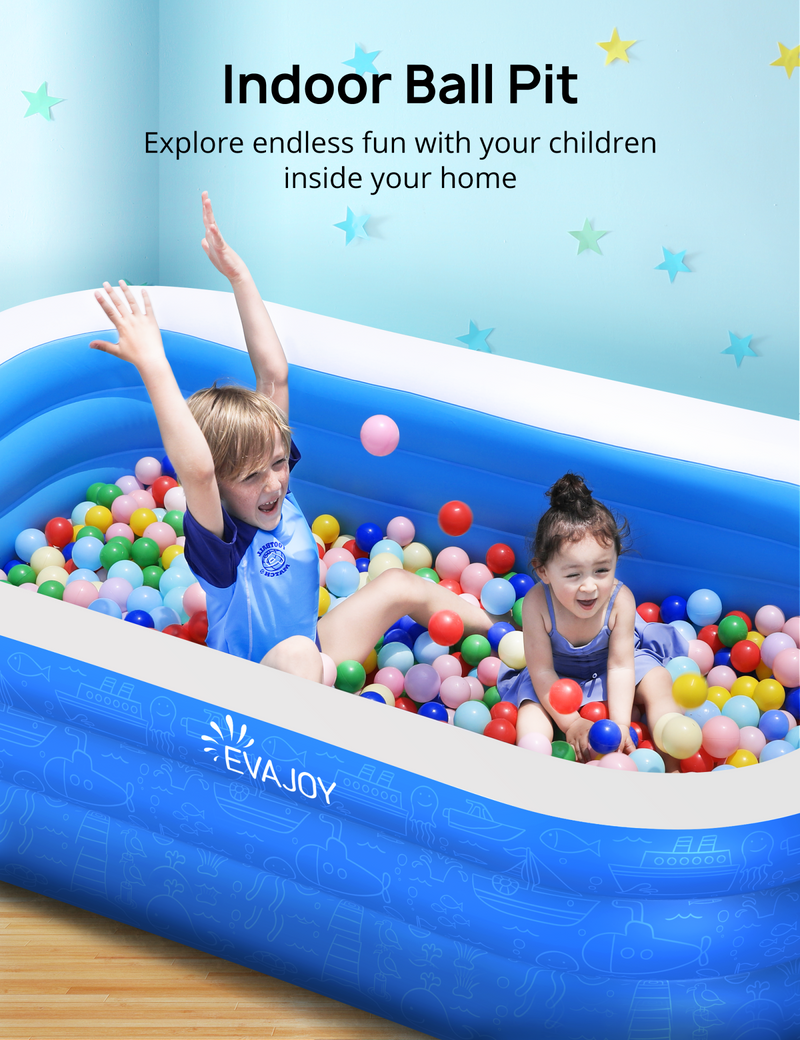 Inflatable Pool, EVAJOY 92''×56''×20'' Inflatable Swimming Pool for Summer Water Party