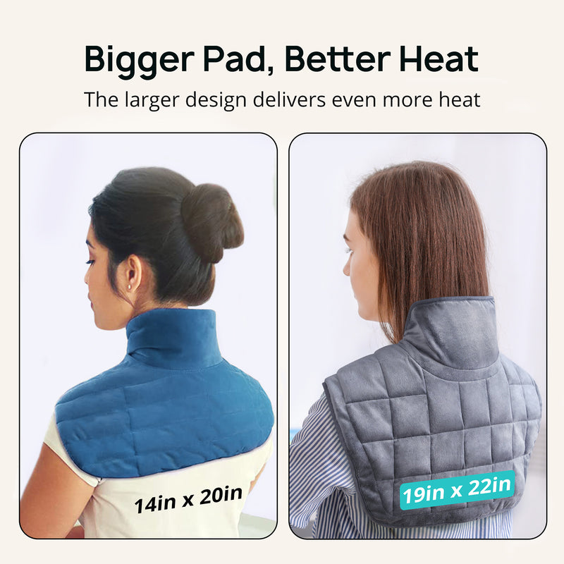 Weighted Heating Pad for Neck and Shoulders, Evajoy 19" x 22" Electric Heating Pad