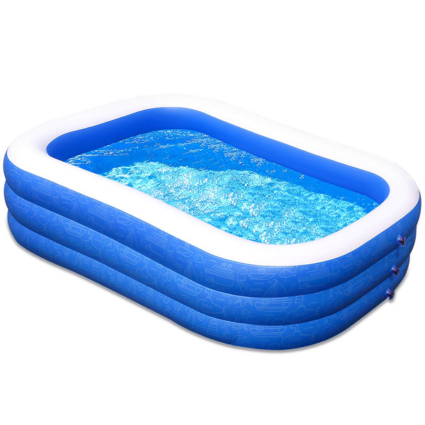 Evajoy Full-Sized Family Inflatable Lounge Swimming Pool