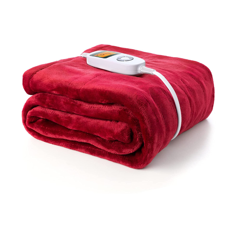 Heated Blanket Evajoy Electric Heated Blanket Throw Soft Flannel Fast Heating Electric Blanket Full-Body Coverage